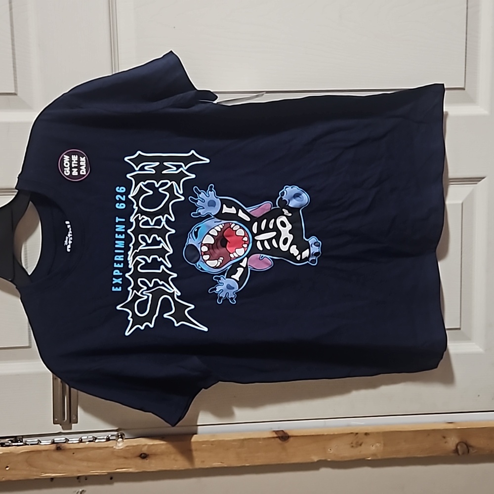 DISNEY STITCH GRAPHIC TEE: BLUE: NEW WITH TAGS: SIZE S